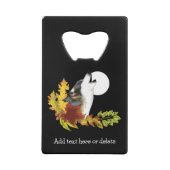 Wolf Howling Moon Creditkaart Flessenopener (Achterkant)