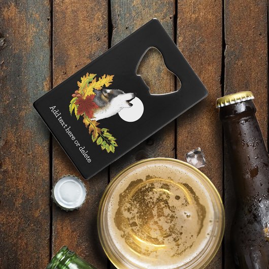 Wolf Howling Moon Creditkaart Flessenopener