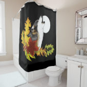 Wolf Howling Moon Douchegordijn (In situ)