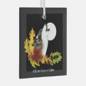 Wolf Howling Moon Glas Ornament (Voorkant Rechts)