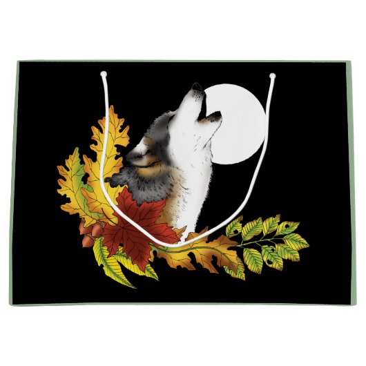 Wolf Howling Moon Groot Cadeauzakje (Voorkant)