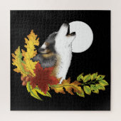 Wolf Howling Moon Legpuzzel (Verticaal)