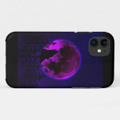 WOLF HOWLING MOON MAGENTA Case-Mate iPhone CASE (Achterkant (horizontaal))