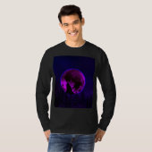 WOLF HOWLING MOON MAGENTA T-Shirt (Voorkant volledig)