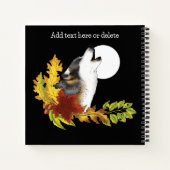 Wolf Howling Moon Notitieboek (Achterkant)