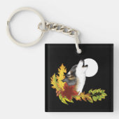 Wolf Howling Moon Sleutelhanger (Voorkant)