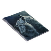 Wolf Howling Notitieboek door PS Natuur Design (Rechterzijde)