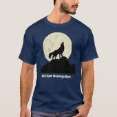 Wolf Howling op de foto van de maan Persoonlijk T-shirt (Voorkant)