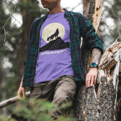 Wolf Howling op de foto van de maan Persoonlijk Tri-Blend Shirt