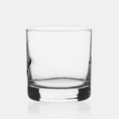 Wolf Howling op de Maan Silhouet Gepersonaliseerd Whisky Glas (Links)