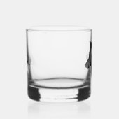 Wolf Howling op de Maan Silhouet Gepersonaliseerd Whisky Glas (Rechts)