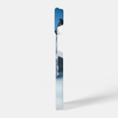 Wolf Howling op een sneeuwberg in de winter iPhone Hoesje (Linkerkant)