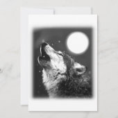 Wolf Howling op Maan uitnodiging (Voorkant)