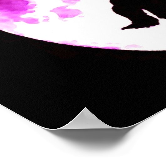 Wolf Howling op Moon Poster Print (Hoek)