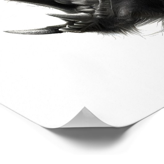 Wolf howling potlood poster (Hoek)