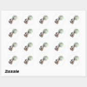 Wolf Howling Ronde Sticker (Vel)