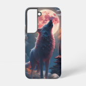 Wolf Howling Samsung Galaxy Hoesje (Achterkant)