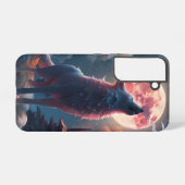 Wolf Howling Samsung Galaxy Hoesje (Achterkant horizontaal)