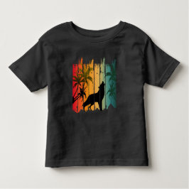 WOLF HOWLING SUNSET KINDER SHIRTS