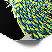 Wolf Howling van de maan beschermt het wild Poster (Hoek)