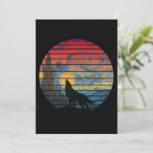 WOLF HUILEN ABSTRACTE STIJL KAART (Staand voorkant)