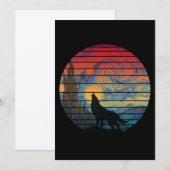 WOLF HUILEN ABSTRACTE STIJL KAART (Voorkant / Achterkant)
