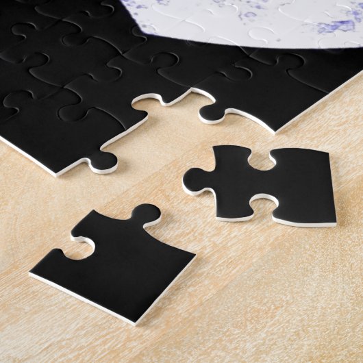 Wolf huilen bij Moon Blue Nşght Fullmoon Legpuzzel (Zijkant)