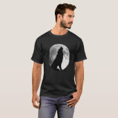 Wolf huilen bij Moon Wolf T-shirt (Voorkant volledig)