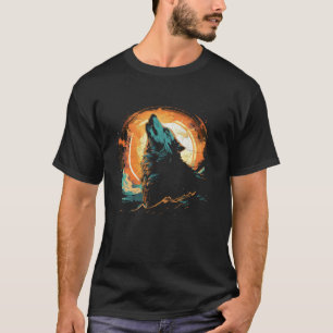 Wolf huilen in het Moon National Park Alaskan Wil T-shirt