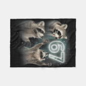 Wolf Huilend naar de Maan 67 6 7 Halloween 67 Wolf Fleece Deken (Voorkant (Horizontaal))