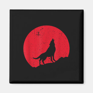 Wolf huilend naar de maan wolven engere nacht hall magneet