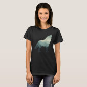 Wolf Huilende Bergbos T-shirt (Voorkant volledig)