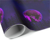 WOLF HUILENDE MAAN MAGENTA CADEAUPAPIER (Rol Hoek)