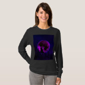 WOLF HUILENDE MAAN MAGENTA T-Shirt (Voorkant volledig)