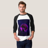 WOLF HUILENDE MAAN MAGENTA T-Shirt (Voorkant volledig)