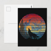 WOLF HUILT ABSTRACTE STIJL BRIEFKAART (Voorkant / Achterkant)