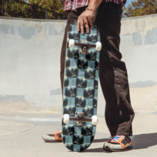 Wolf huilt bij maanpatroon persoonlijk skateboard