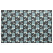 Wolf huilt bij maanpatroon stof (Fat Quarter)