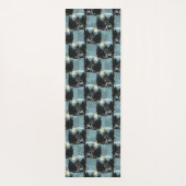 Wolf huilt bij maanpatroon yogamat (Achterkant)