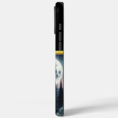 Wolf huilt bij volle maan in een sereen bos Case-Mate iPhone case (Achterkant / Links)