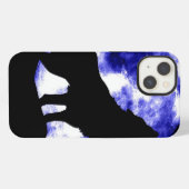 Wolf huilt naar de maan iPhone hoesje (Achterkant horizontaal)