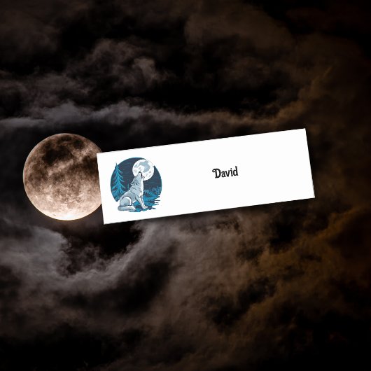 Wolf huilt naar de maan naamplaatje
