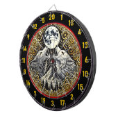 Wolf huilt onder het licht van de gouden maan dartbord (Voorkant Rechts)