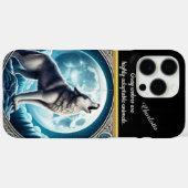 Wolf huilt 's nachts bij volle maan Case-Mate iPhone case (Achterkant (horizontaal))