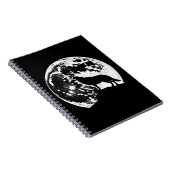 Wolf huilt tegen volle maan notitieboek (Rechterzijde)
