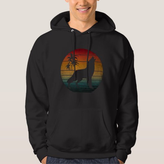 wolf huilt vintage hoodie (Voorkant)