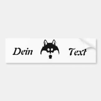 Wolf Hund Husky Bumpersticker