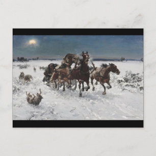 Wolf Hunt in de sneeuw Briefkaart