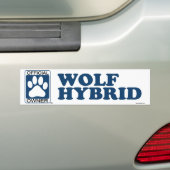 WOLF HYBRID_blue Bumpersticker (Op auto)