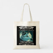Wolf I houdt van mensen die achter mijn rug lopen Tote Bag (Achterkant)